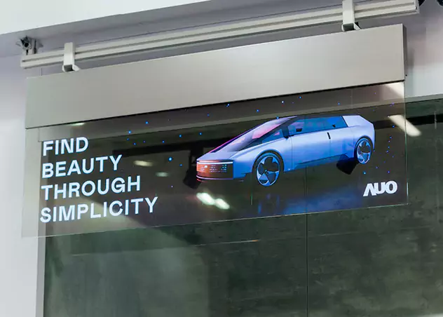 Transparent MicroLED Information Display